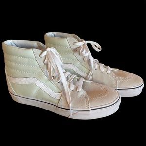 Brand new women's Vans, size 7.5, but fit like a women's 8-8.5. Mint green suede
